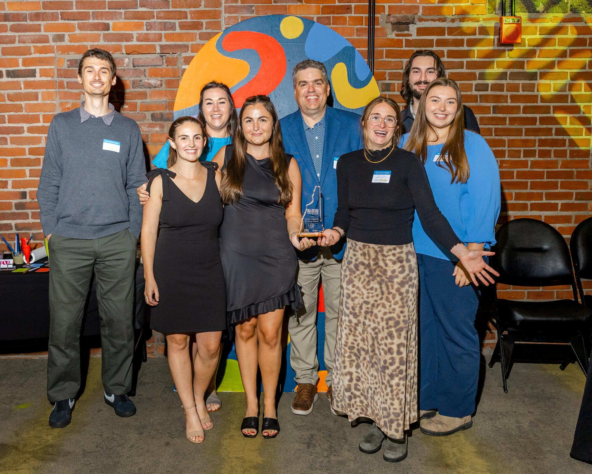 HEB staff members attended the Stay Work Play NH Rising Stars Awards reception on October 8.