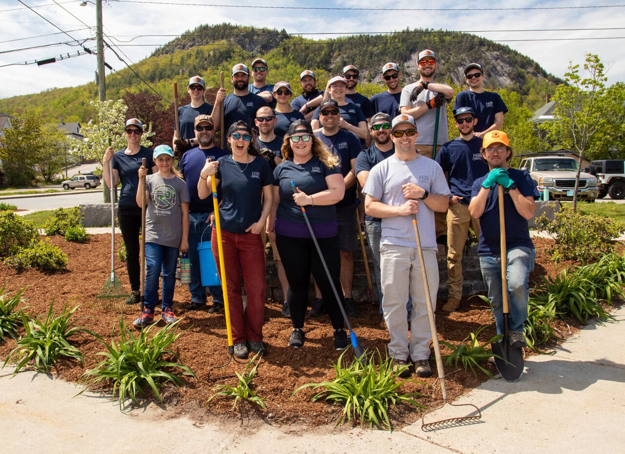 HEB staff volunteering for Berlin Downtown Day of Caring