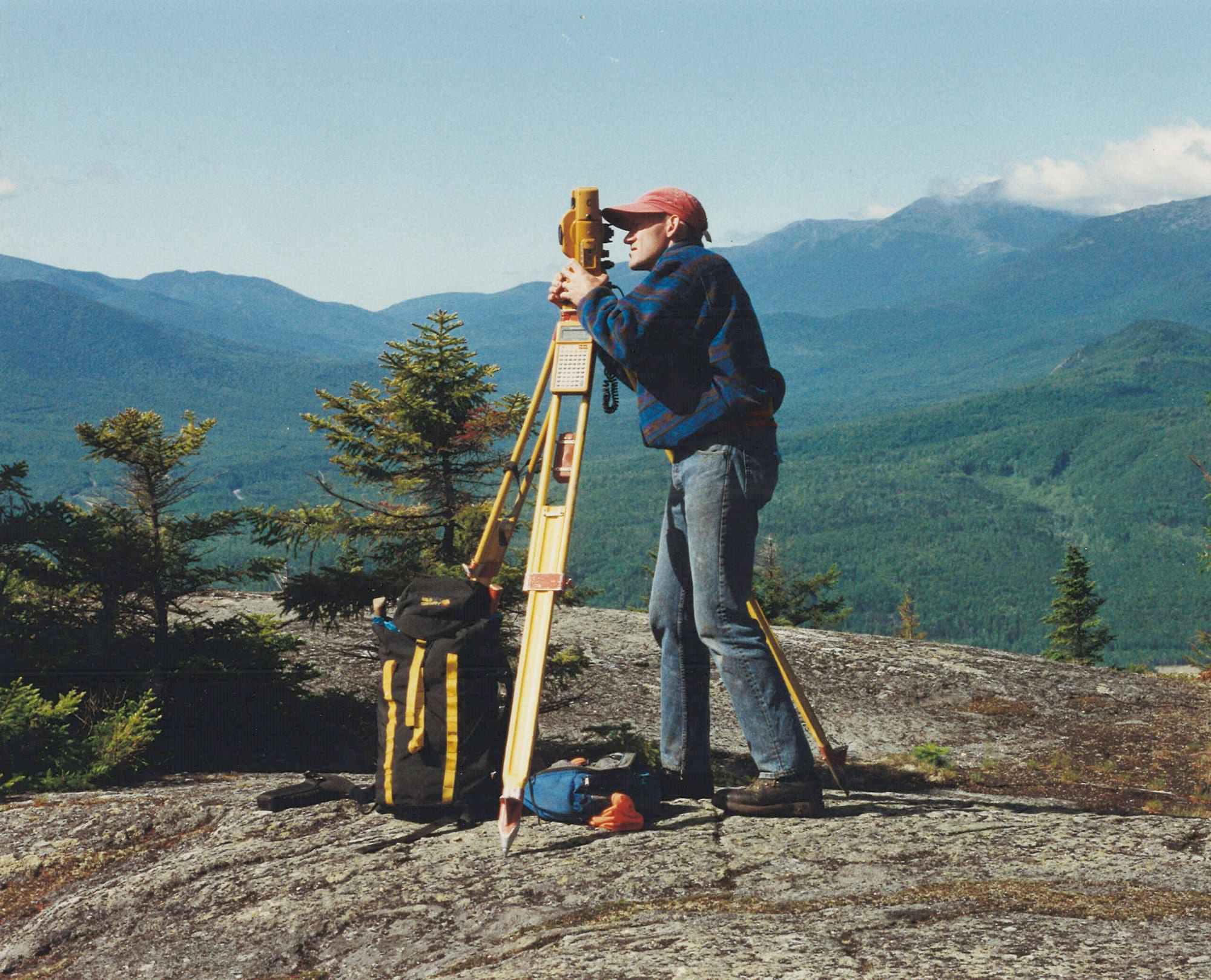 HEB Employee surveying the Appalachian Trail Corridor in NH